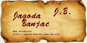 Jagoda Banjac vizit kartica